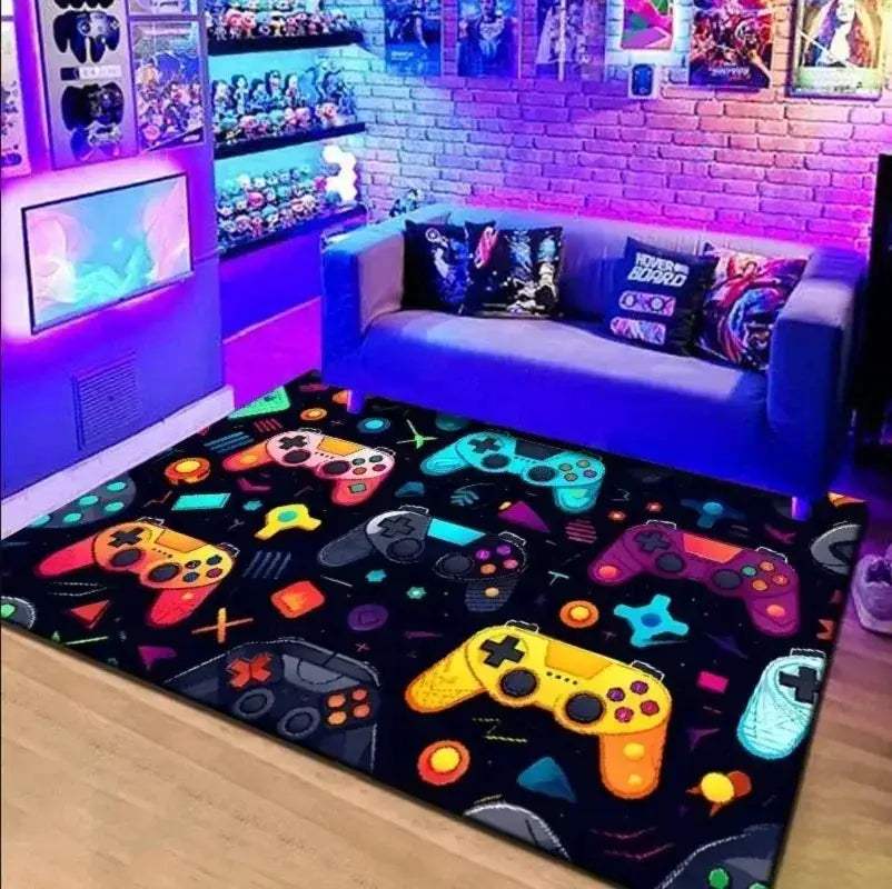 Cyberpunk Esports Gaming Carpet Crystal Velvet Floor Mat Washable - ToylandEU