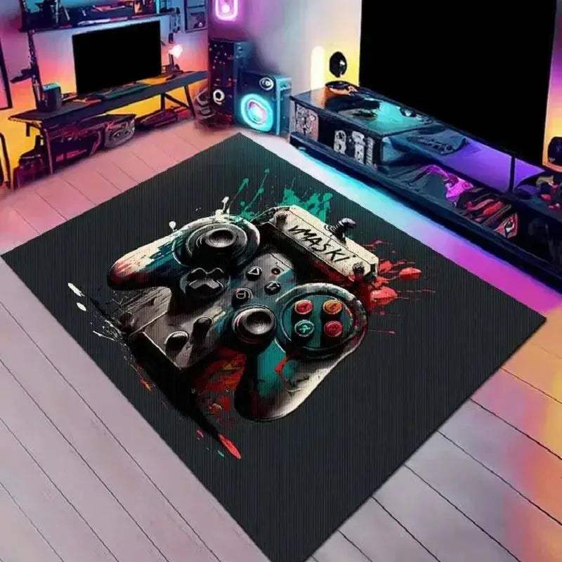 Cyberpunk Esports Gaming Carpet Crystal Velvet Floor Mat Washable - ToylandEU
