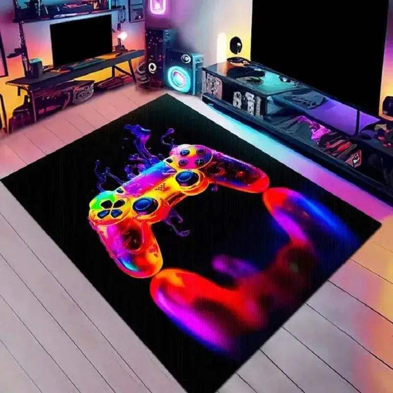 Cyberpunk Esports Gaming Carpet Crystal Velvet Floor Mat Washable - ToylandEU