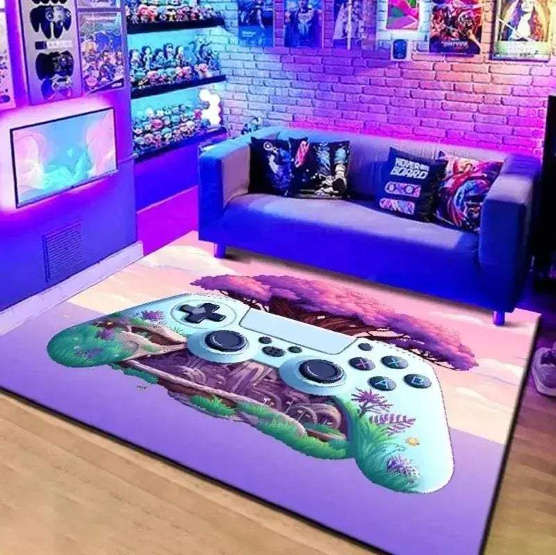 Cyberpunk Esports Gaming Carpet Crystal Velvet Floor Mat Washable - ToylandEU