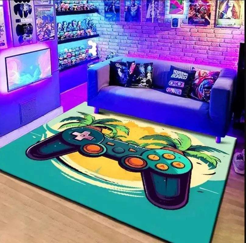 Cyberpunk Esports Gaming Carpet Crystal Velvet Floor Mat Washable - ToylandEU