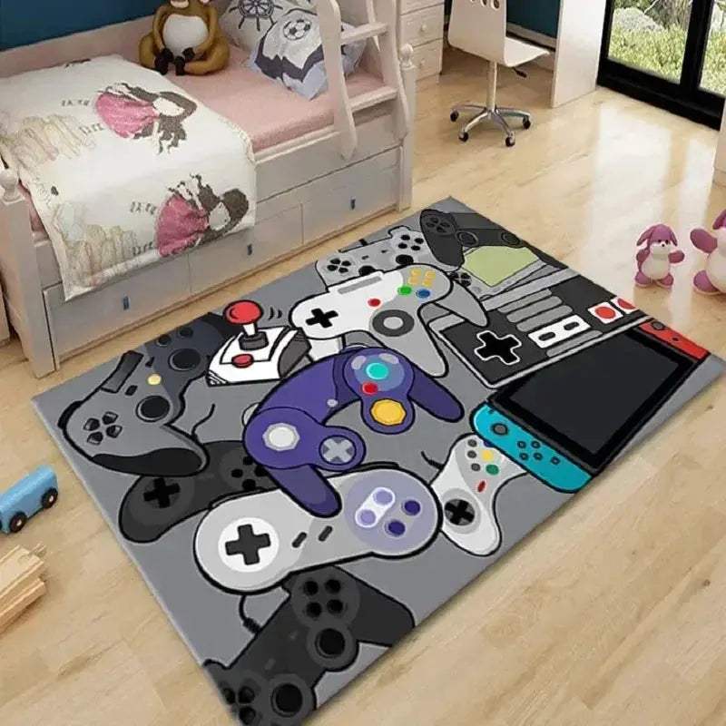 Cyberpunk Esports Gaming Carpet Crystal Velvet Floor Mat Washable - ToylandEU