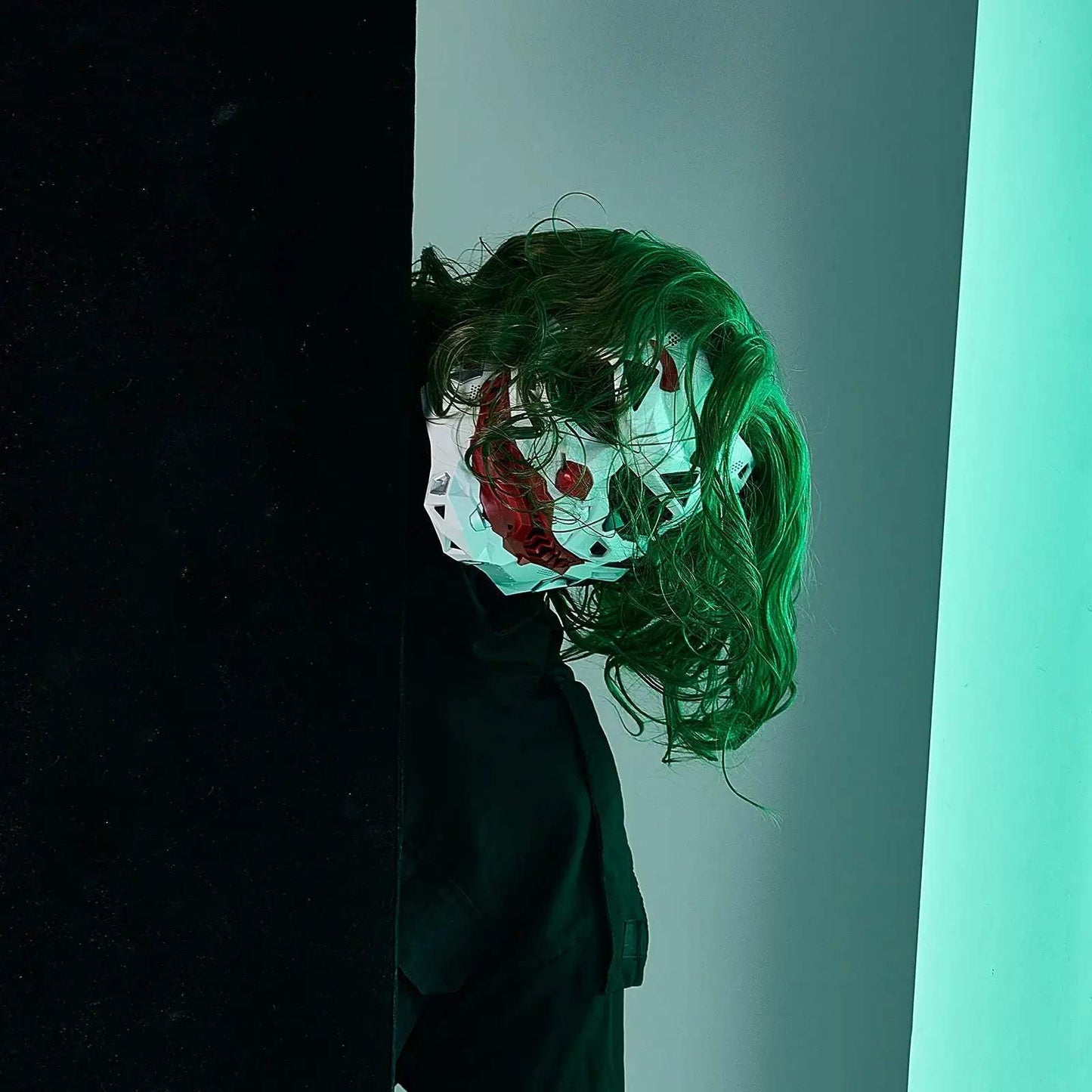  Cyberpunk Joker Mask Cosplay Geometric White Red Design -  ToylandEU™