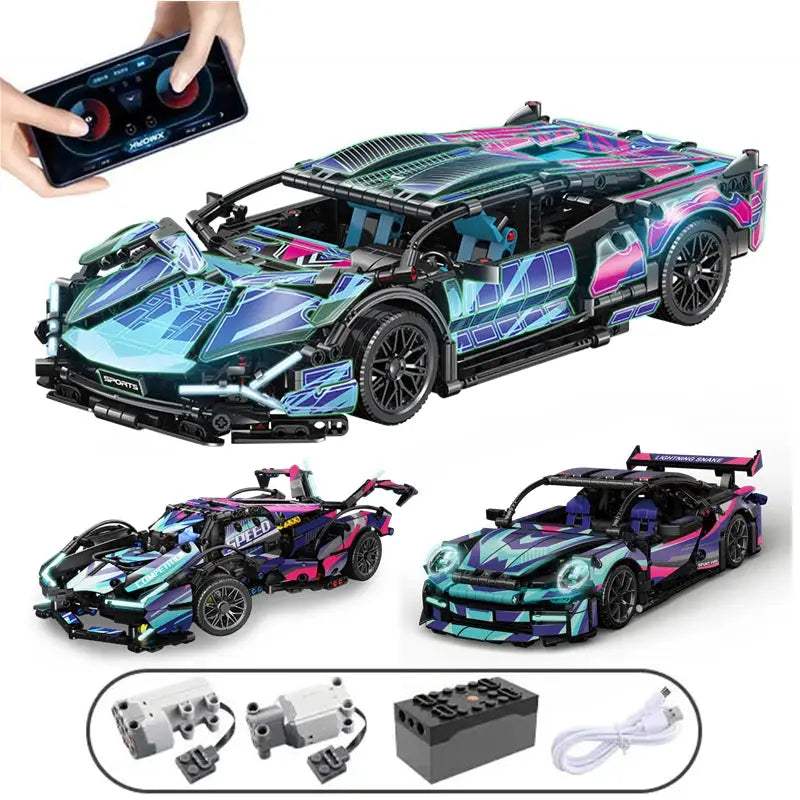  Lego Compatible Building Blocks Car Cyberpunk Lambo -  ToylandEU™