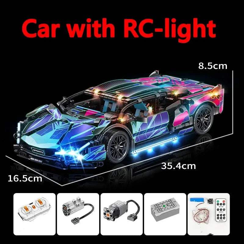  Lego Compatible Building Blocks Car Cyberpunk Lambo -  ToylandEU™