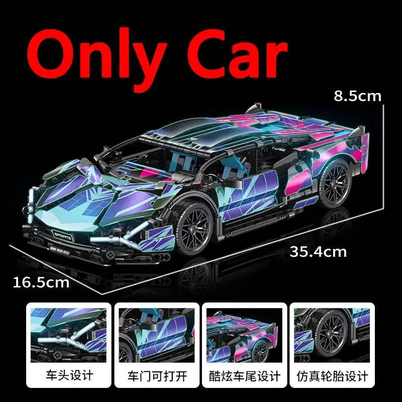  Lego Compatible Building Blocks Car Cyberpunk Lambo -  ToylandEU™