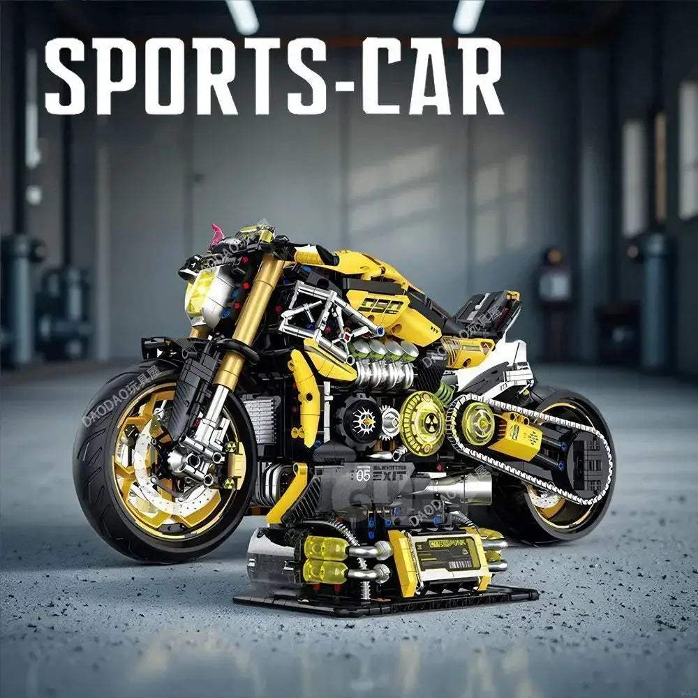 Technic Cyberpunk Anime Motorcycle Model Building Blocks Assembly Set Bricks 1:5 Size MOC Motorbike Toys Gift For Children Kids - ToylandEU