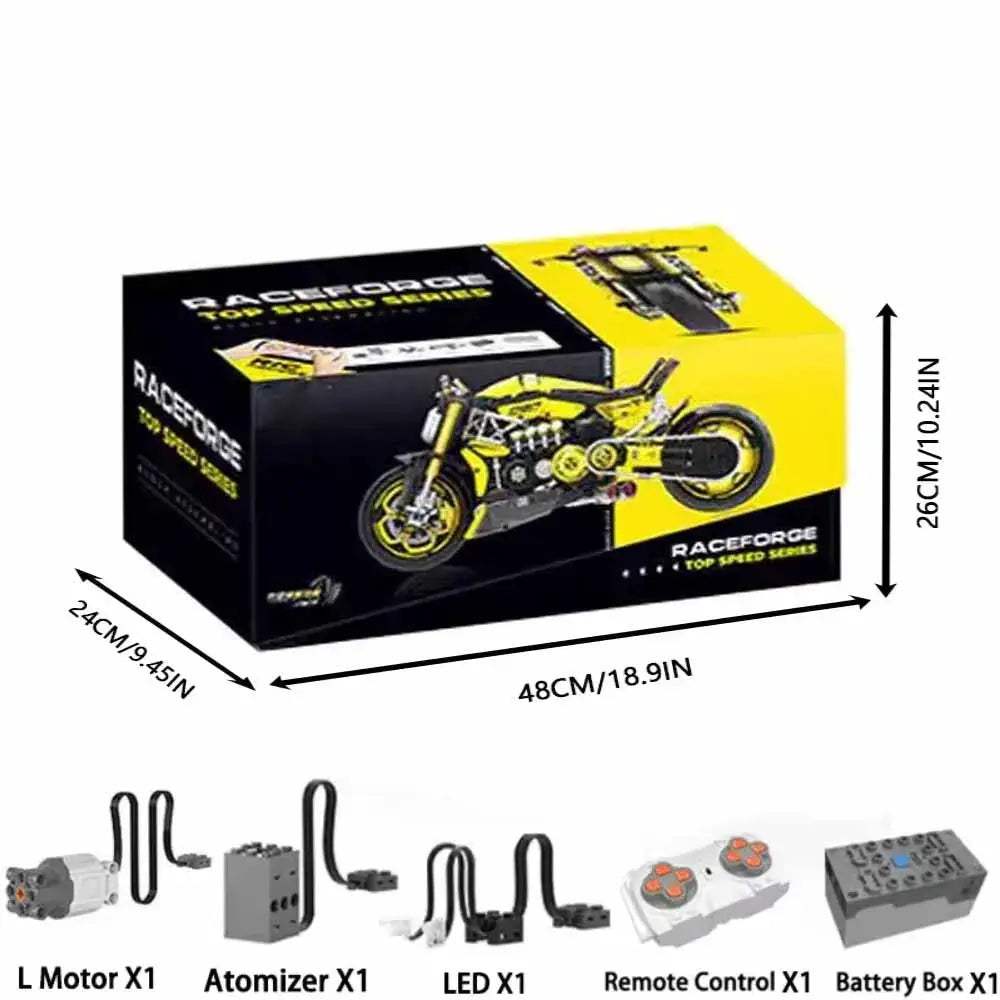 Technic Cyberpunk Anime Motorcycle Model Building Blocks Assembly Set Bricks 1:5 Size MOC Motorbike Toys Gift For Children Kids - ToylandEU