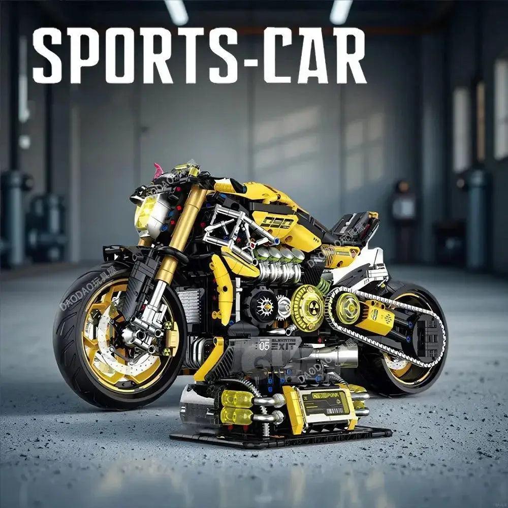  Cyberpunk Motorcycle Building Blocks Model Kit Gift Set -  ToylandEU™