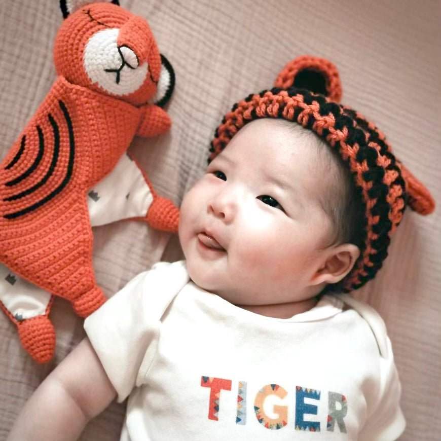 Baby Bodysuit | Organic Cotton | Tiger Graphic Print | Infants