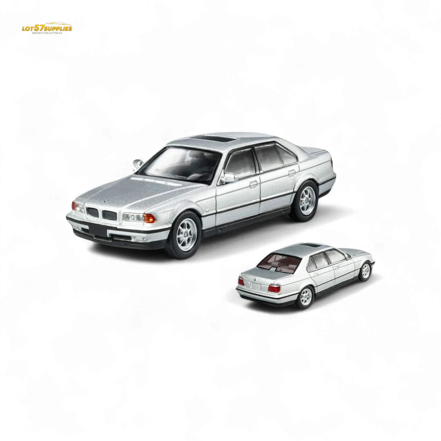 DCM BMW E38 740iL 7-Series in Silver 1:64 - ToylandEU