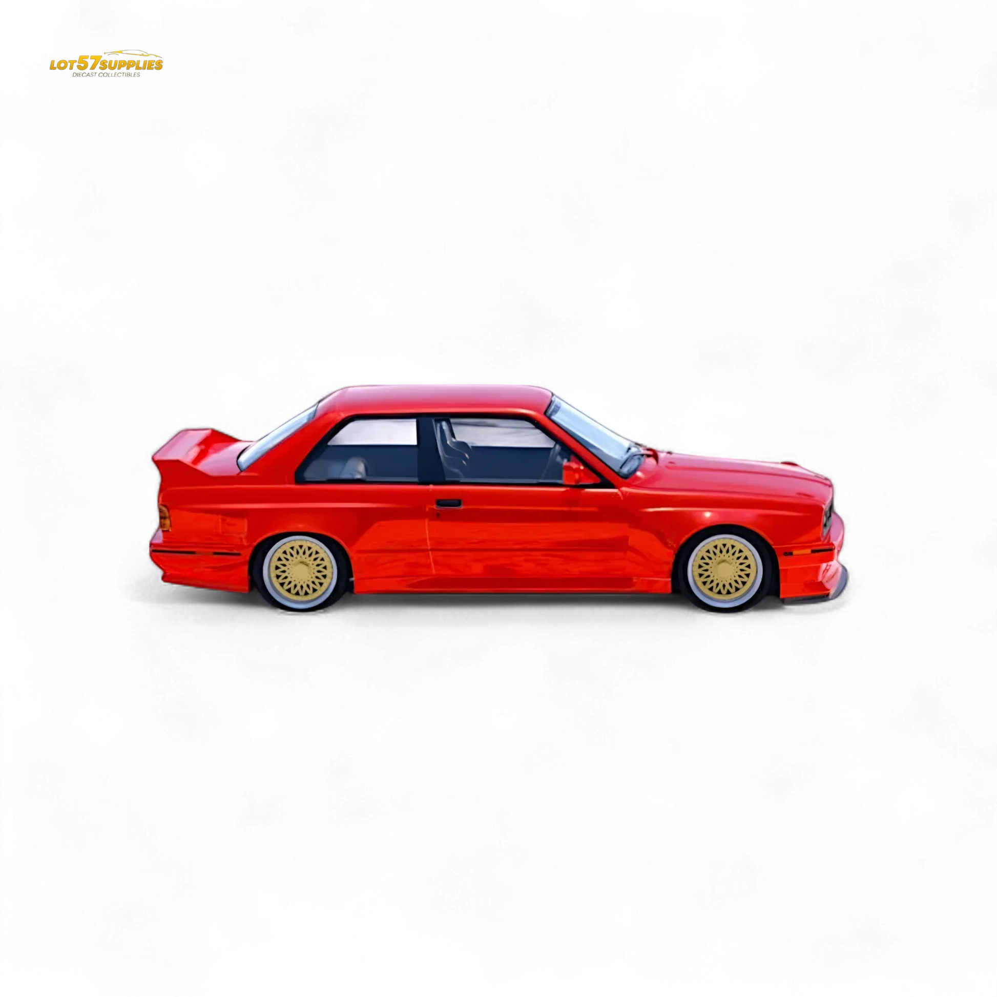 DCM BMW M3 E30 in Red - Gold Wheels 1:64 - ToylandEU