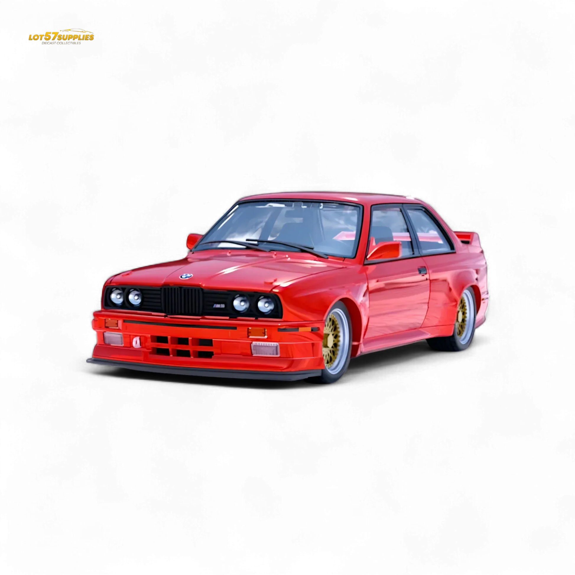 DCM BMW M3 E30 in Red - Gold Wheels 1:64 - ToylandEU