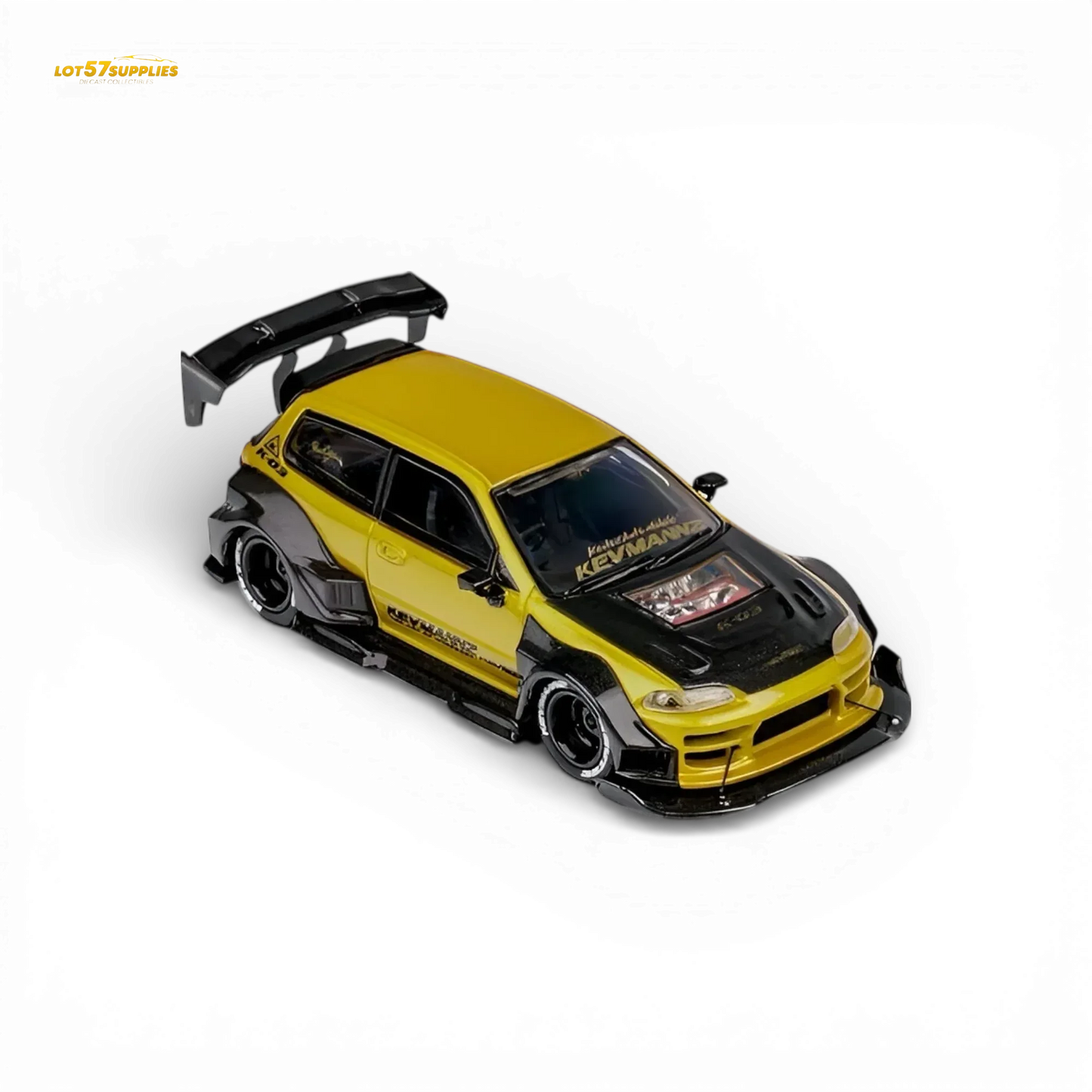 DCM Civic EG Ver.1 Gold Carbon Fiber Short Tail 1:64 - ToylandEU