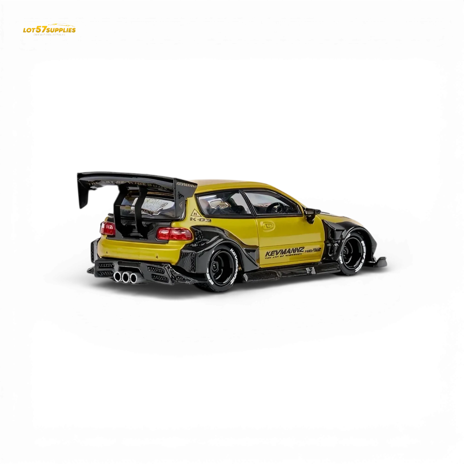 DCM Civic EG Ver.1 Gold Carbon Fiber Short Tail 1:64 - ToylandEU