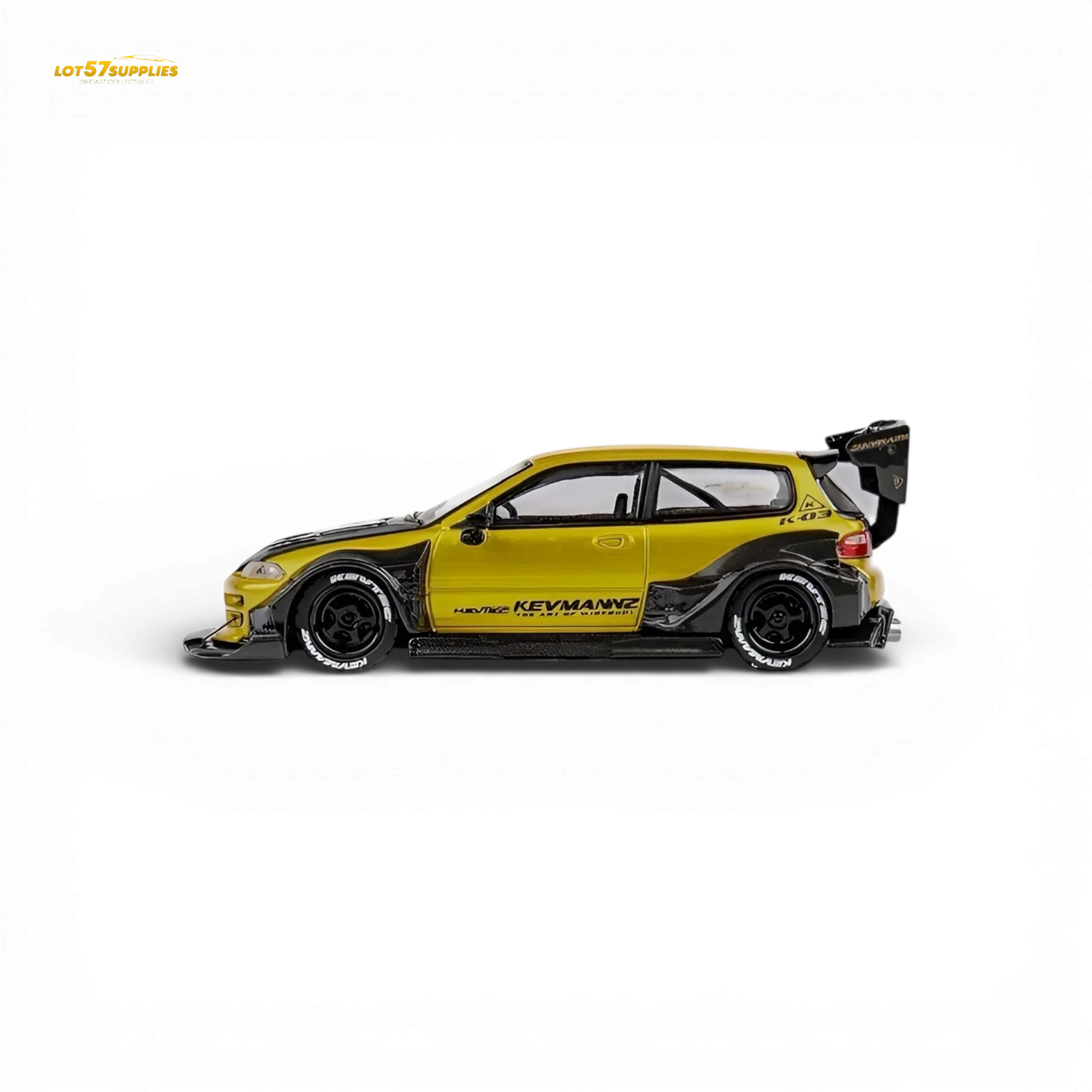 DCM Civic EG Ver.1 Gold Carbon Fiber Short Tail 1:64 - ToylandEU