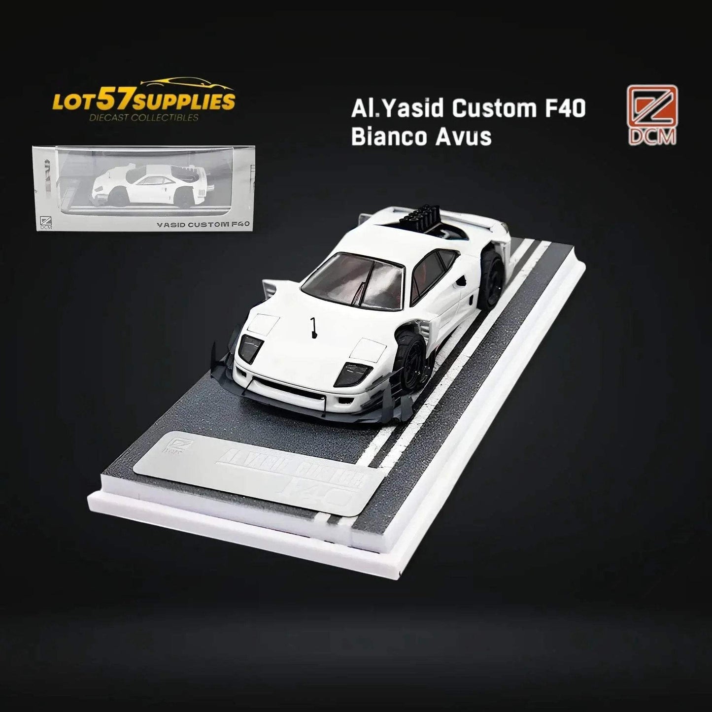 DCM Modified Ferrari F40 AI Yasid in White 1:64 - ToylandEU