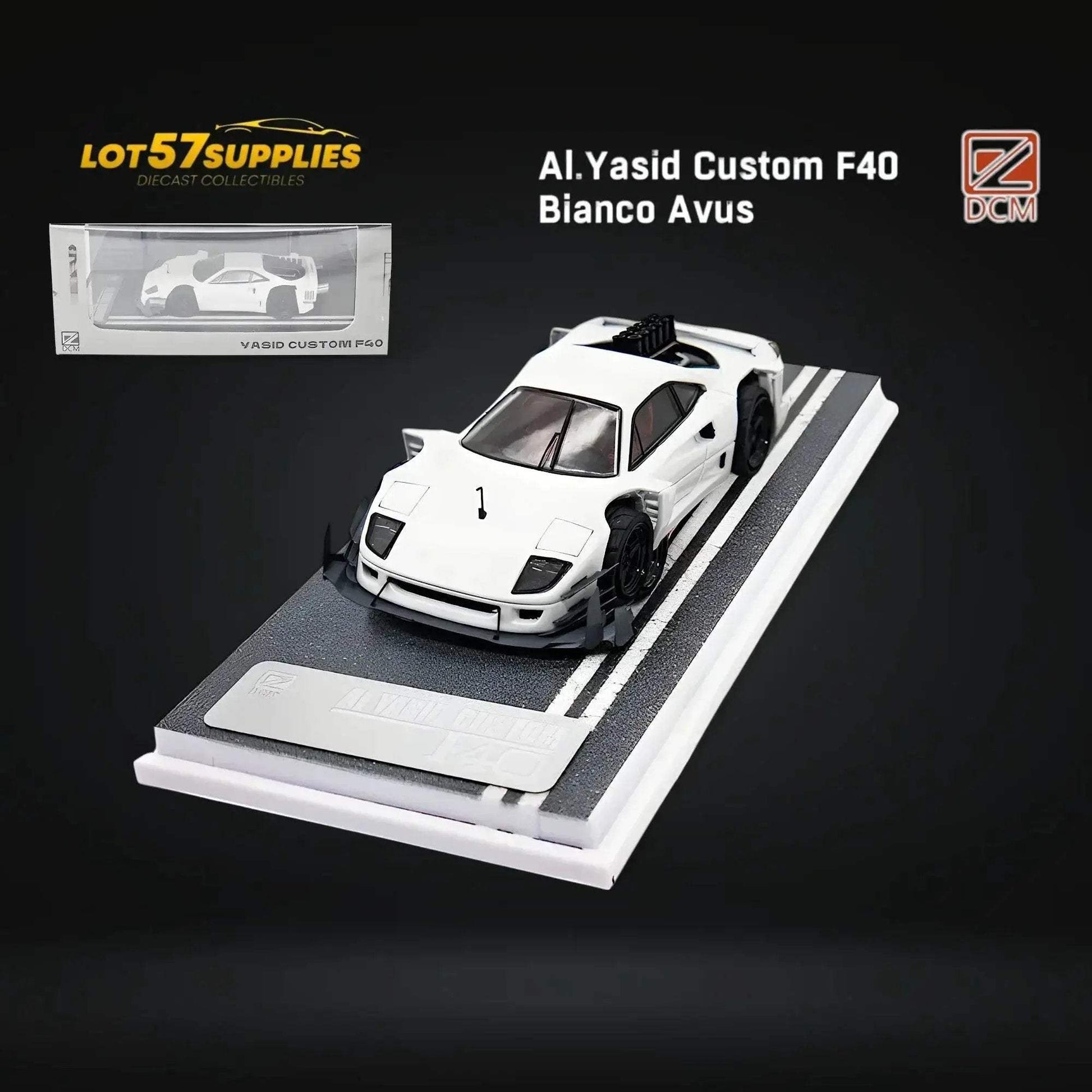 DCM Modified Ferrari F40 AI Yasid in White 1:64 - ToylandEU