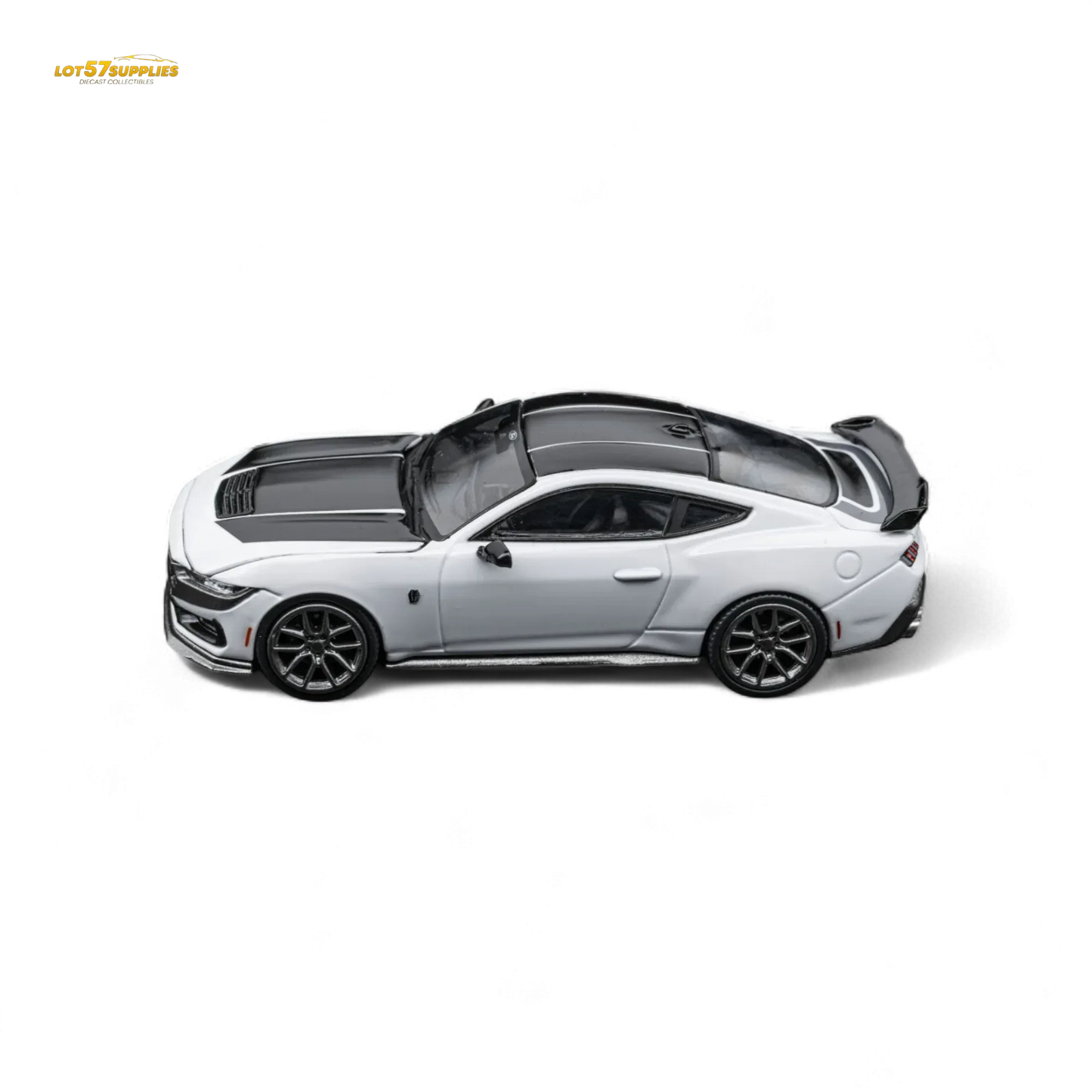 (Pre-Order) DCM Mustang Dark Horse - Crystal White - Titanium Wheels 1:64 - ToylandEU