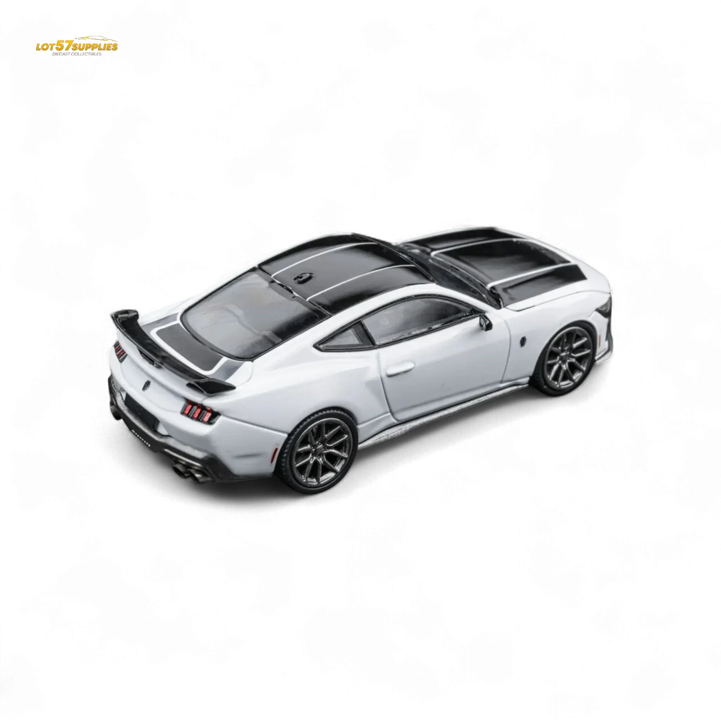 (Pre-Order) DCM Mustang Dark Horse - Crystal White - Titanium Wheels 1:64 - ToylandEU