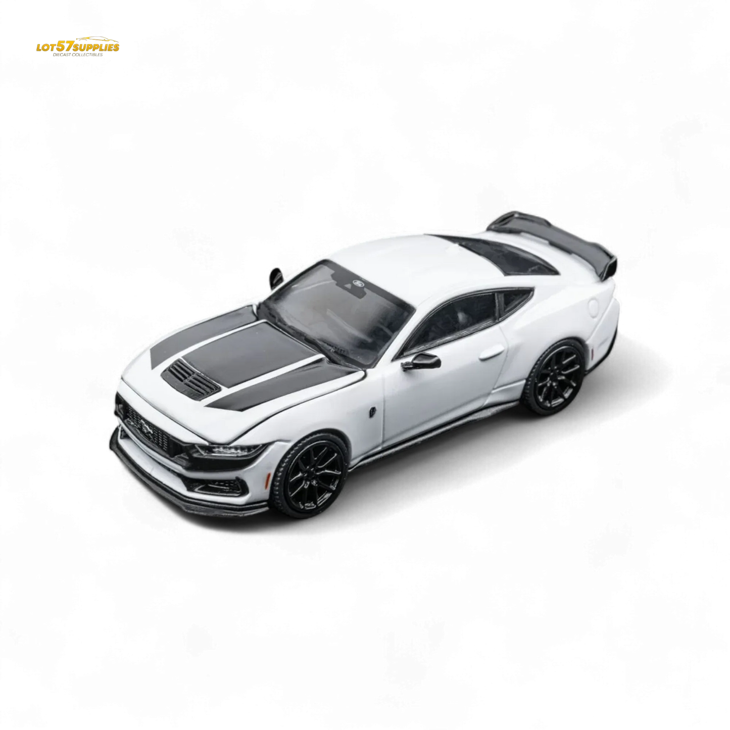 (Pre-Order) DCM Mustang Dark Horse - Crystal White - Black Wheels 1:64 - ToylandEU