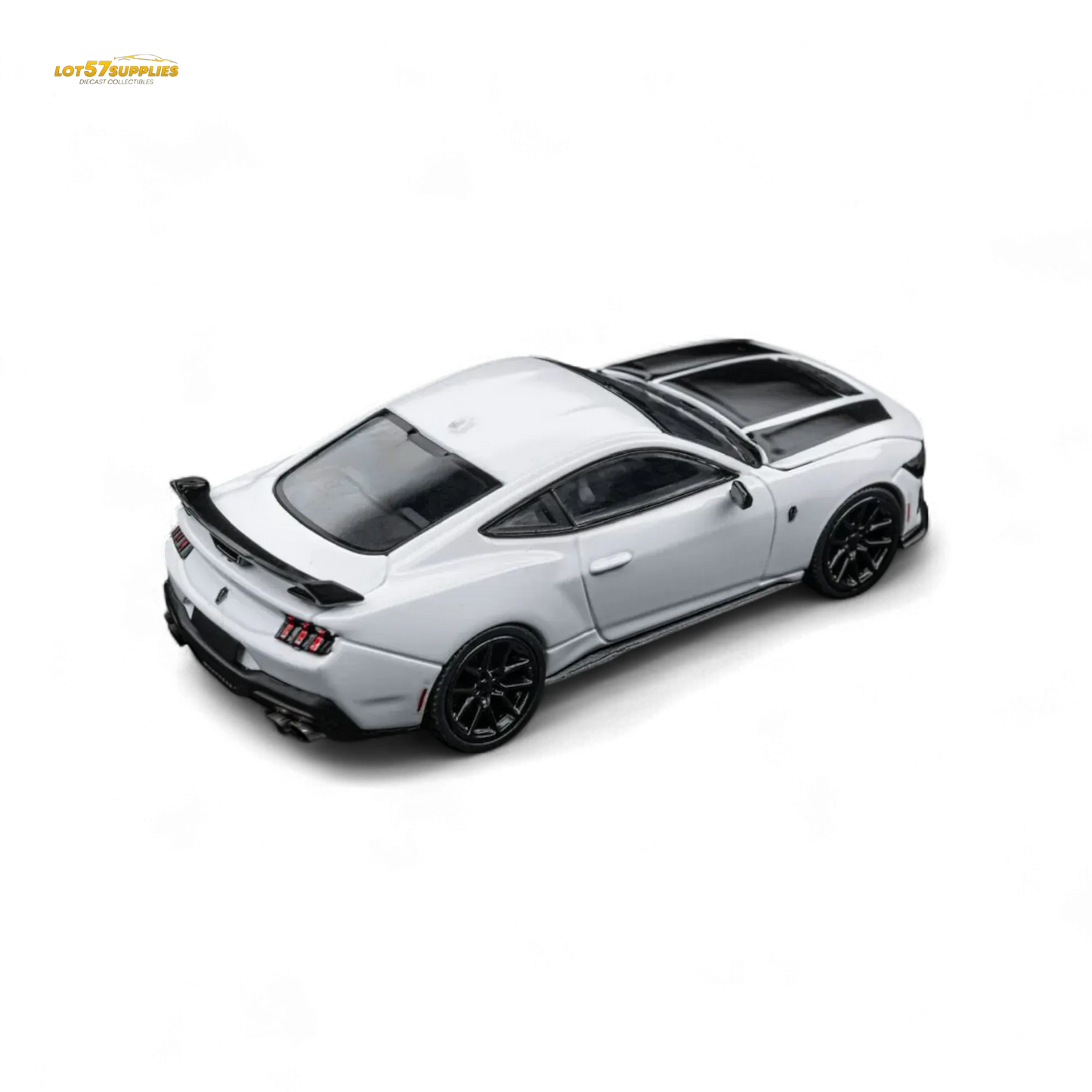 (Pre-Order) DCM Mustang Dark Horse - Crystal White - Black Wheels 1:64 - ToylandEU