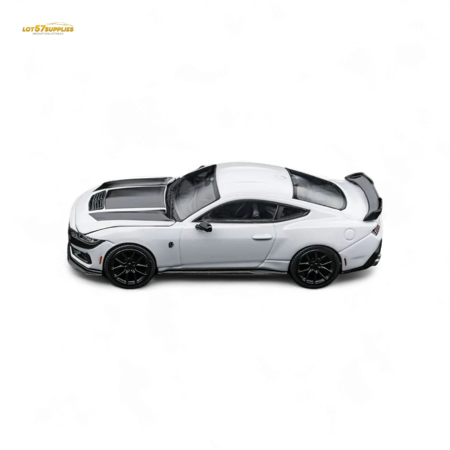 (Pre-Order) DCM Mustang Dark Horse - Crystal White - Black Wheels 1:64 - ToylandEU