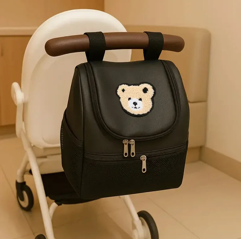 DDAXMM Bear-Shaped Diaper Bag With Bottle Holders And High Capacity For Parents - ToylandEU