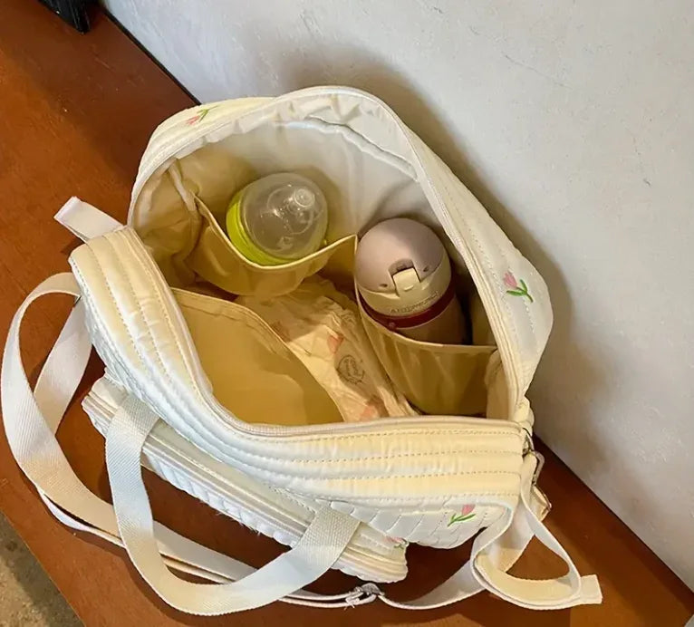 DDAXMM Diaper Bag Large Capacity Teddy Bear Embroidery For Moms On The Go - ToylandEU