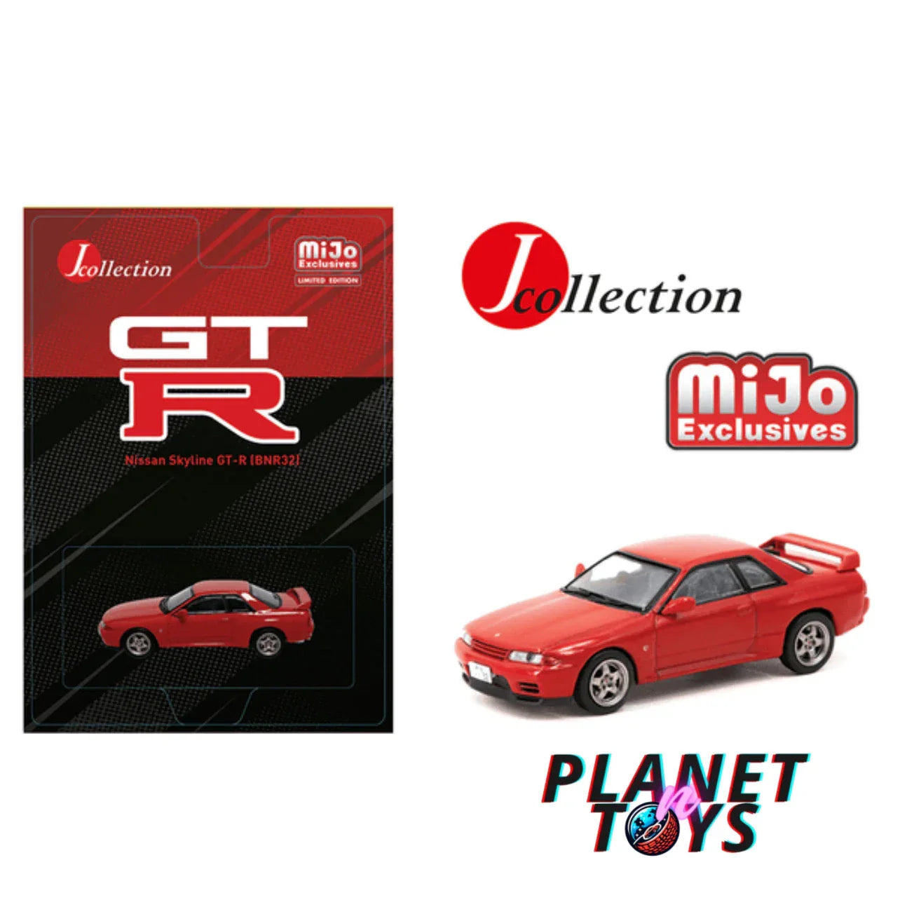 Tarmac Works - 1/64 NISSAN SKYLINE GT-R BNR32 RED DIECAST SCALE MODEL CAR (JC64-008-RD) Mijo - ToylandEU
