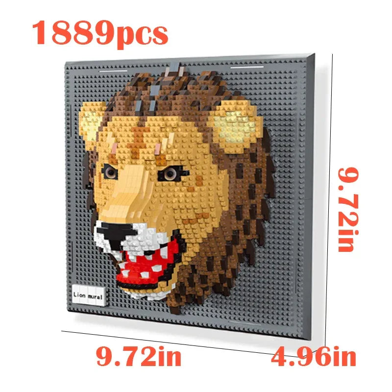 DIY 3D Animal Block Art Wall Frame Gift For Adults - ToylandEU