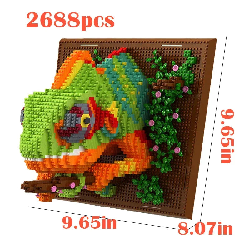 DIY 3D Animal Block Art Wall Frame Gift For Adults - ToylandEU