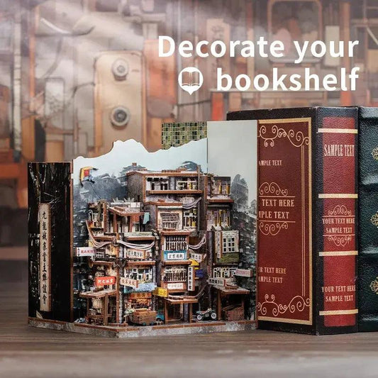  DIY 3D Dollhouse Bookends LED Light Wooden Puzzle Kit -  ToylandEU™