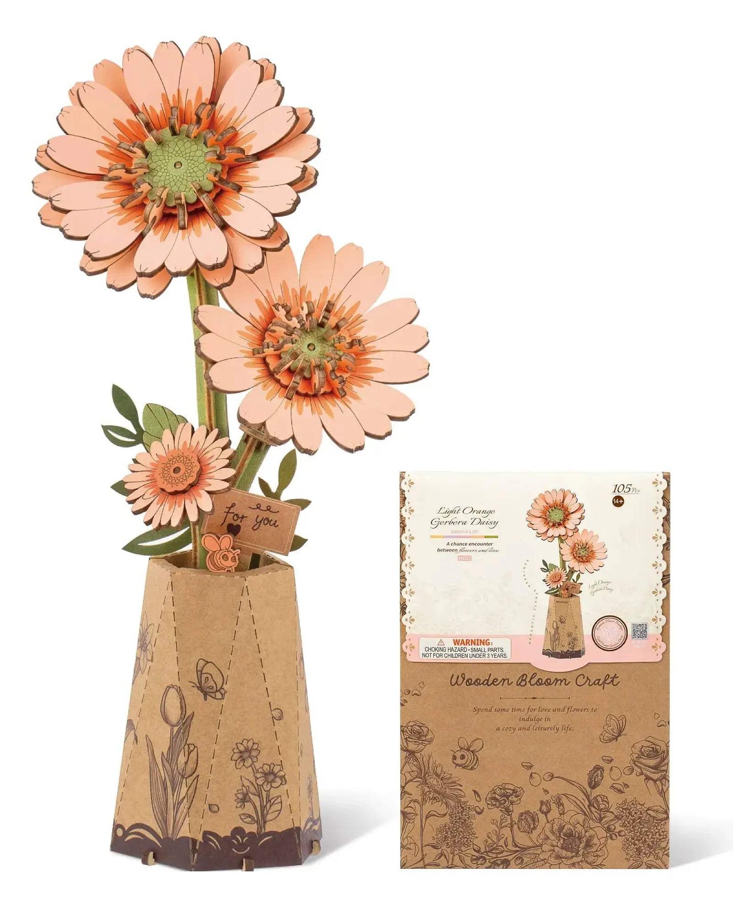  DIY 3D Wooden Flower Puzzle Handcrafted Gift -  ToylandEU™