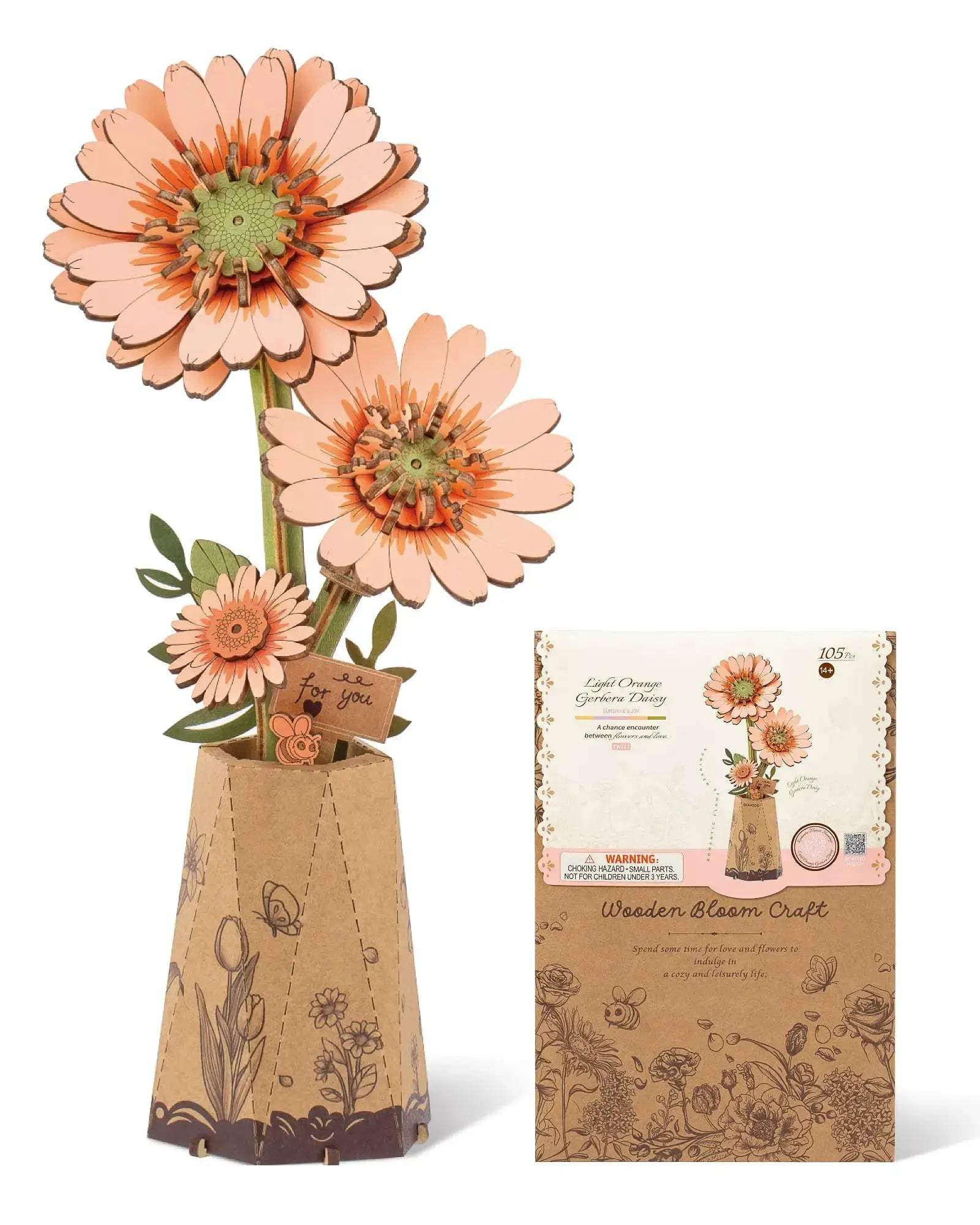  DIY 3D Wooden Flower Puzzle Handcrafted Gift -  ToylandEU™