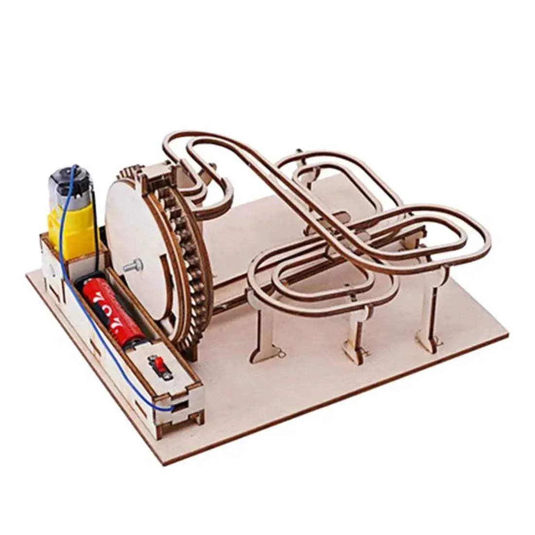 DIY 3D Wooden Marble Run Kit Build Mechanical Gears Steam Powered Science Experiment Educational Toy for Children and Teens - ToylandEU