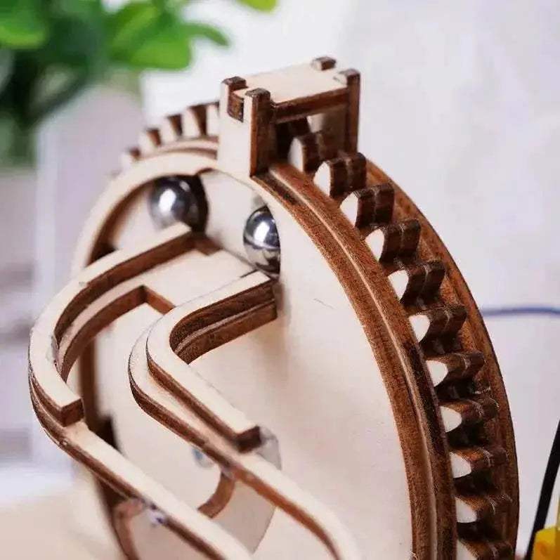 DIY 3D Wooden Marble Run Kit Build Mechanical Gears Steam Powered Science Experiment Educational Toy for Children and Teens - ToylandEU