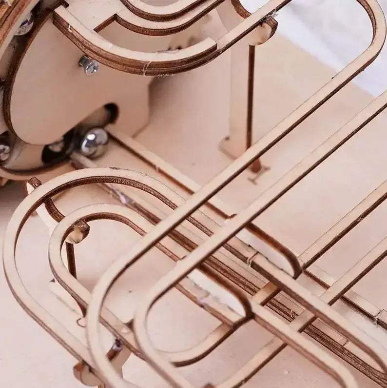 DIY 3D Wooden Marble Run Kit Build Mechanical Gears Steam Powered Science Experiment Educational Toy for Children and Teens - ToylandEU