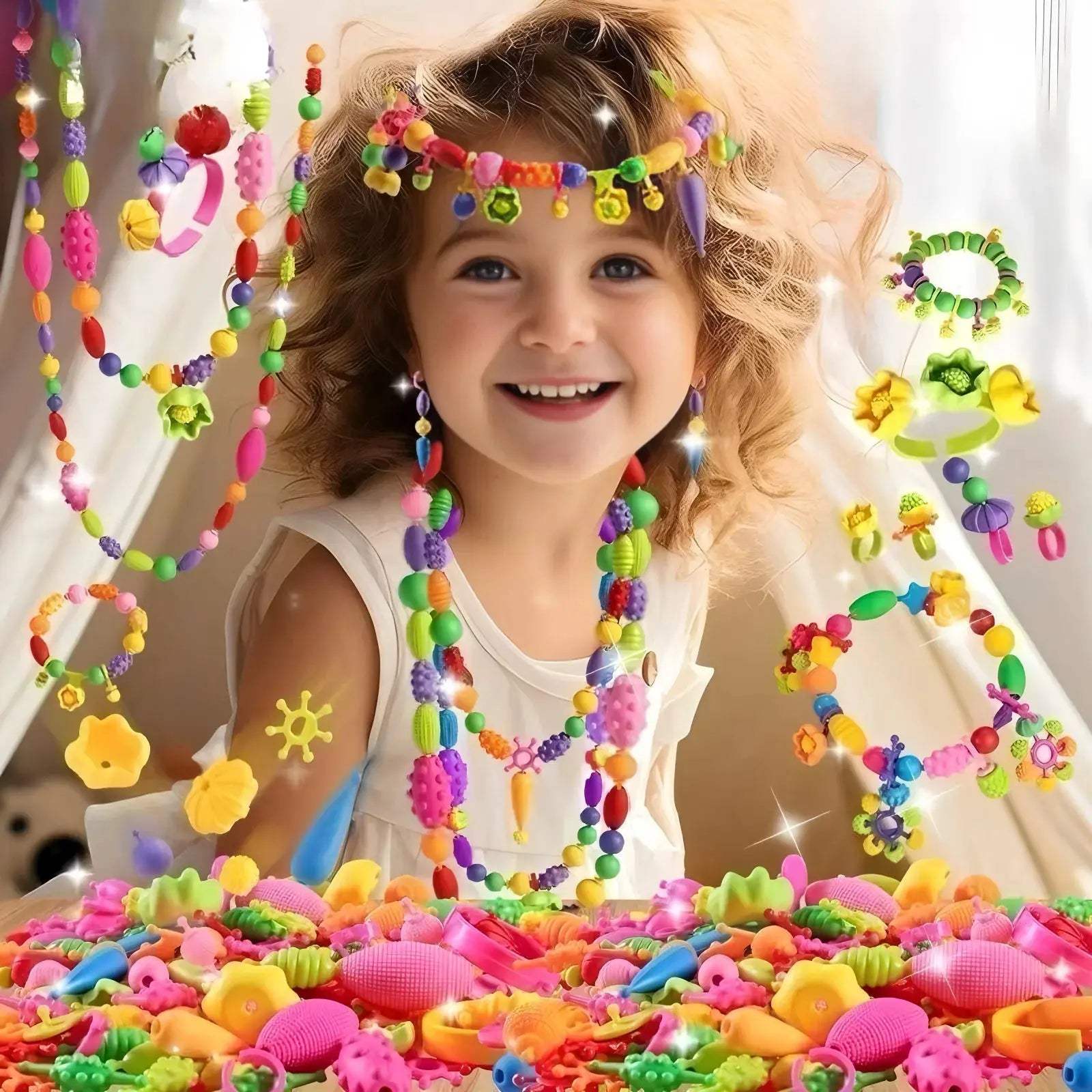 DIY Bead Jewelry Kit For Kids Creative Fun Gift Idea - ToylandEU