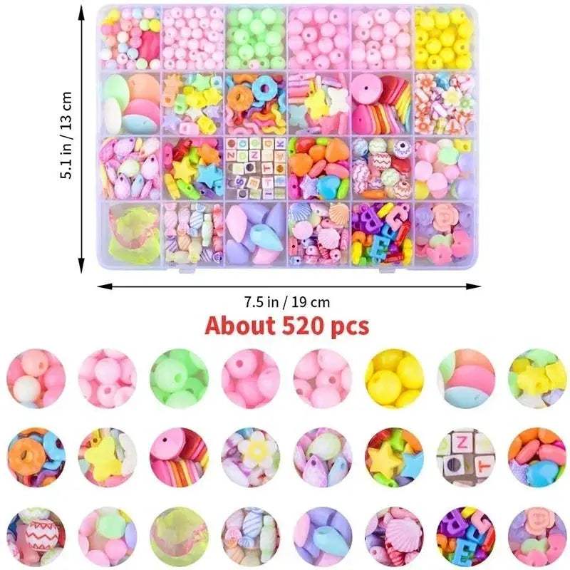 DIY Bead Jewelry Kit For Kids With Sparkling Pearl Beads - ToylandEU