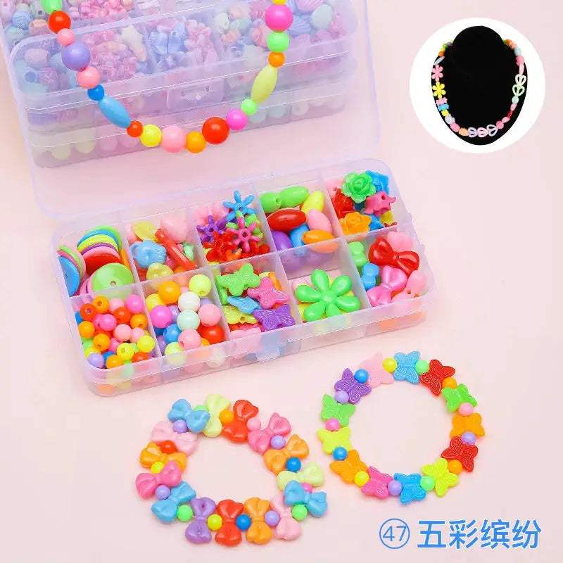 DIY Bead Jewelry Kit For Kids With Sparkling Pearl Beads - ToylandEU