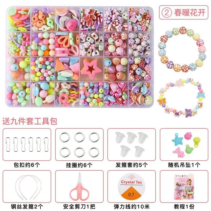 DIY Bead Jewelry Kit For Kids With Sparkling Pearl Beads - ToylandEU
