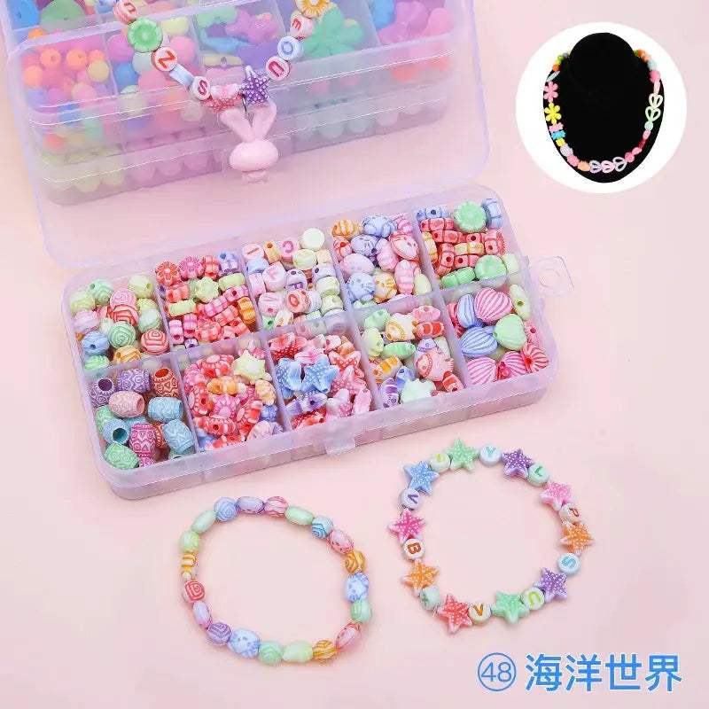 DIY Bead Jewelry Kit For Kids With Sparkling Pearl Beads - ToylandEU