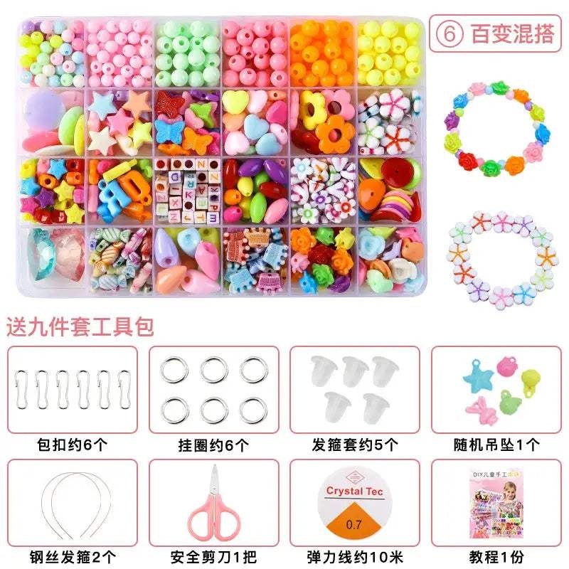 DIY Bead Jewelry Kit For Kids With Sparkling Pearl Beads - ToylandEU