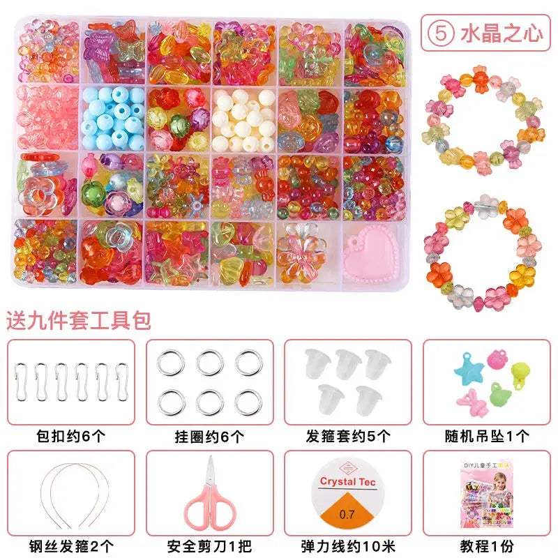 DIY Bead Jewelry Kit For Kids With Sparkling Pearl Beads - ToylandEU