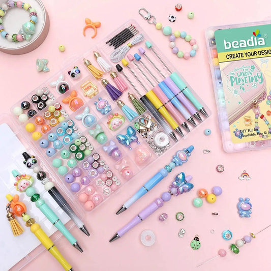  DIY Beadable Pens and Bracelet Set Multicolor Beads -  ToylandEU™