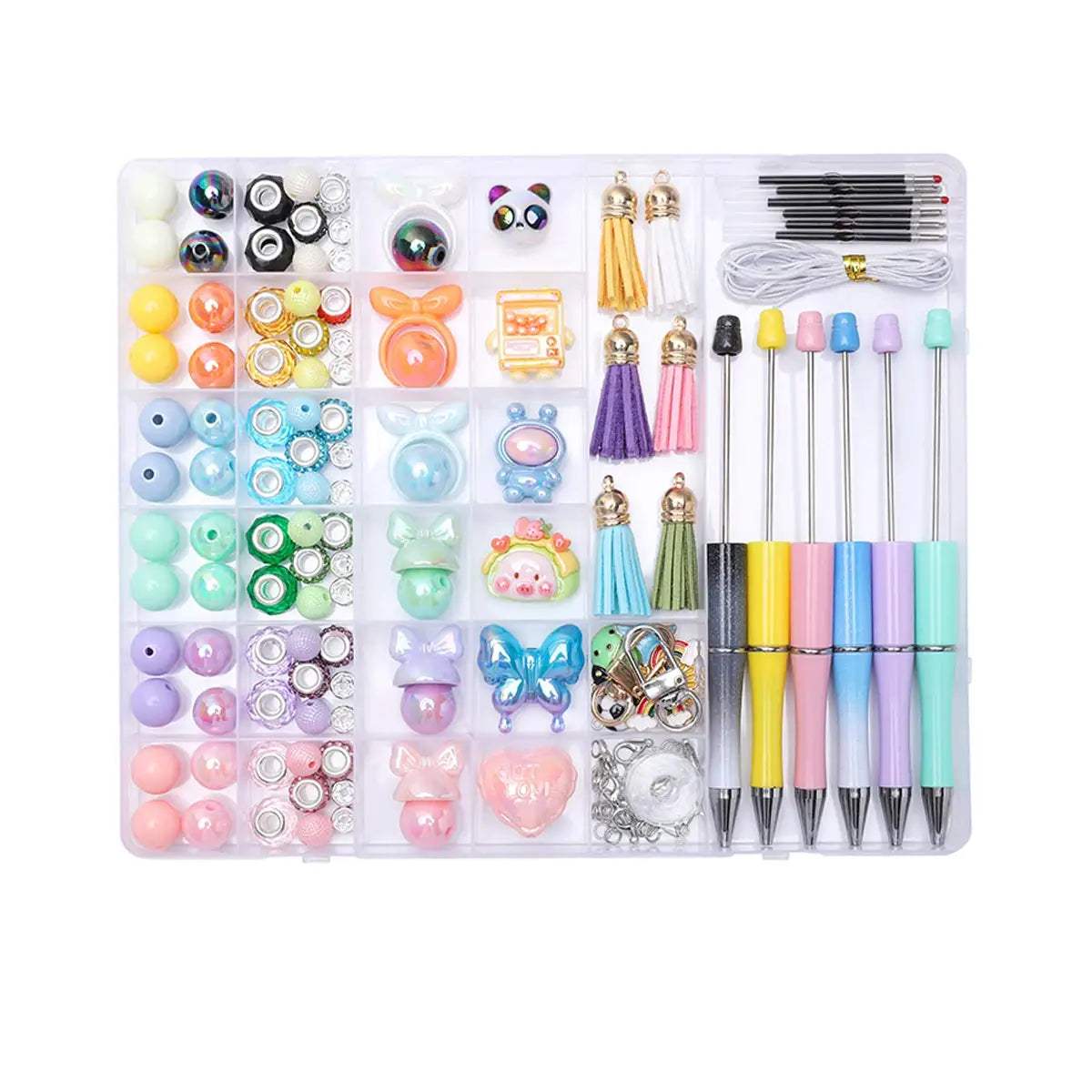 DIY Beadable Pens and Bracelet Set with Multicolor Beads - ToylandEU
