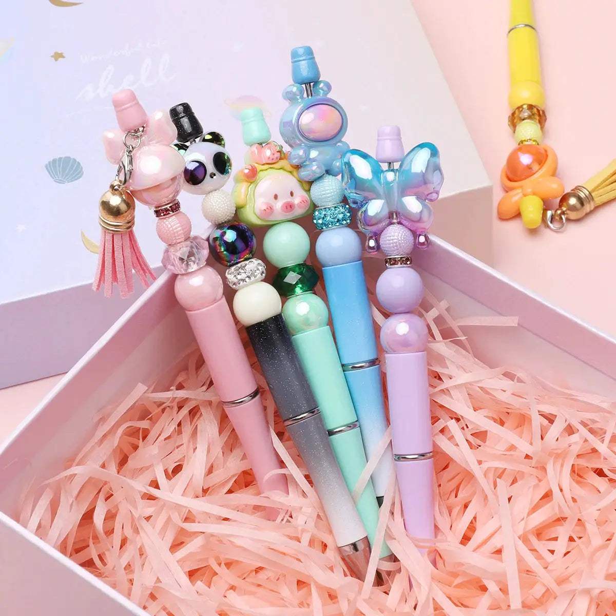 DIY Beadable Pens and Bracelet Set with Multicolor Beads - ToylandEU