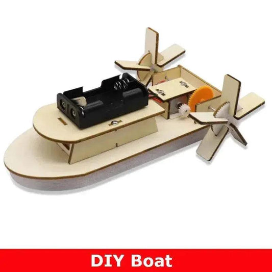 DIY Boat Model Material Set Wood Boat Building Kit 3D Assemble Wooden Paddle Steamer Creative Educational Science -  ToylandEU™