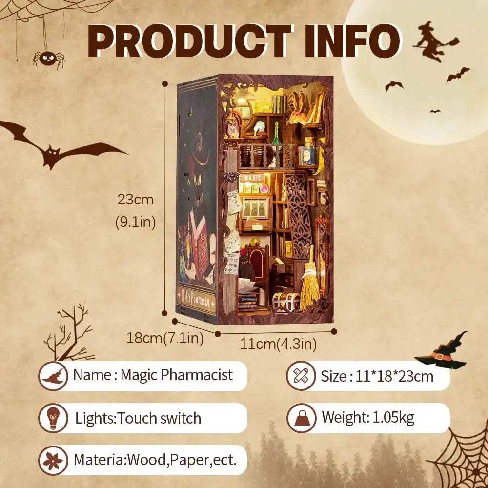 DIY Book Dollhouse Nook Kit With Touch Lights And Furnishings - ToylandEU